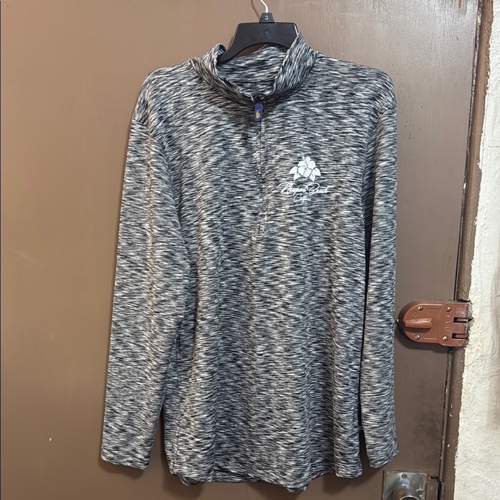 Bananna Boat Gray Zip Up Sweater with Textured Pattern Size XL
